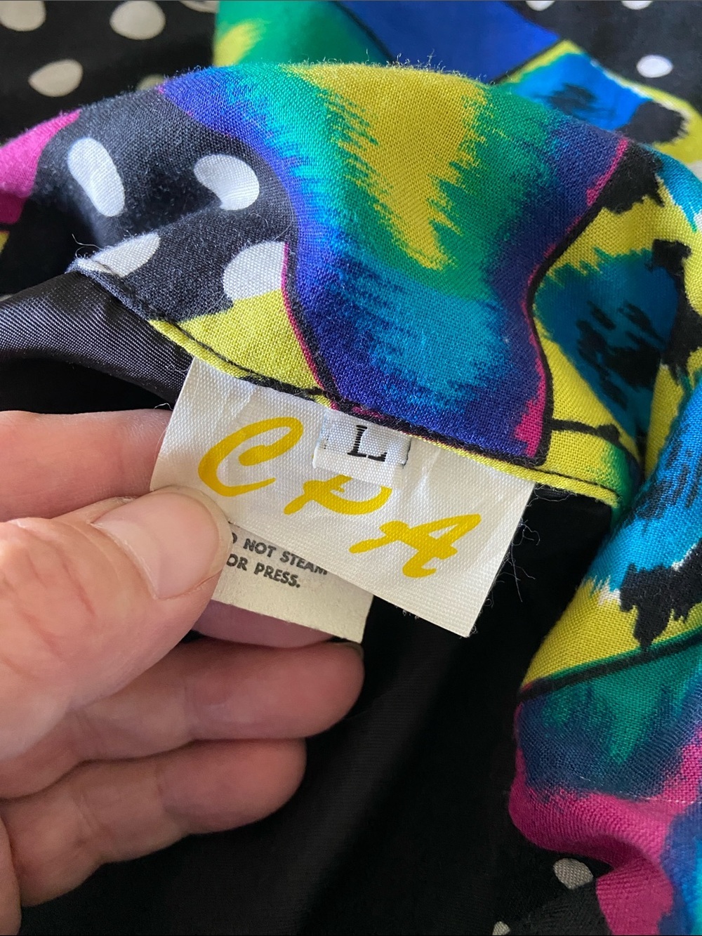Vintage 80’s 90’s Vegas Retro Full Zip wind breaker jacket Size Large Statement - Picture 7 of 12
